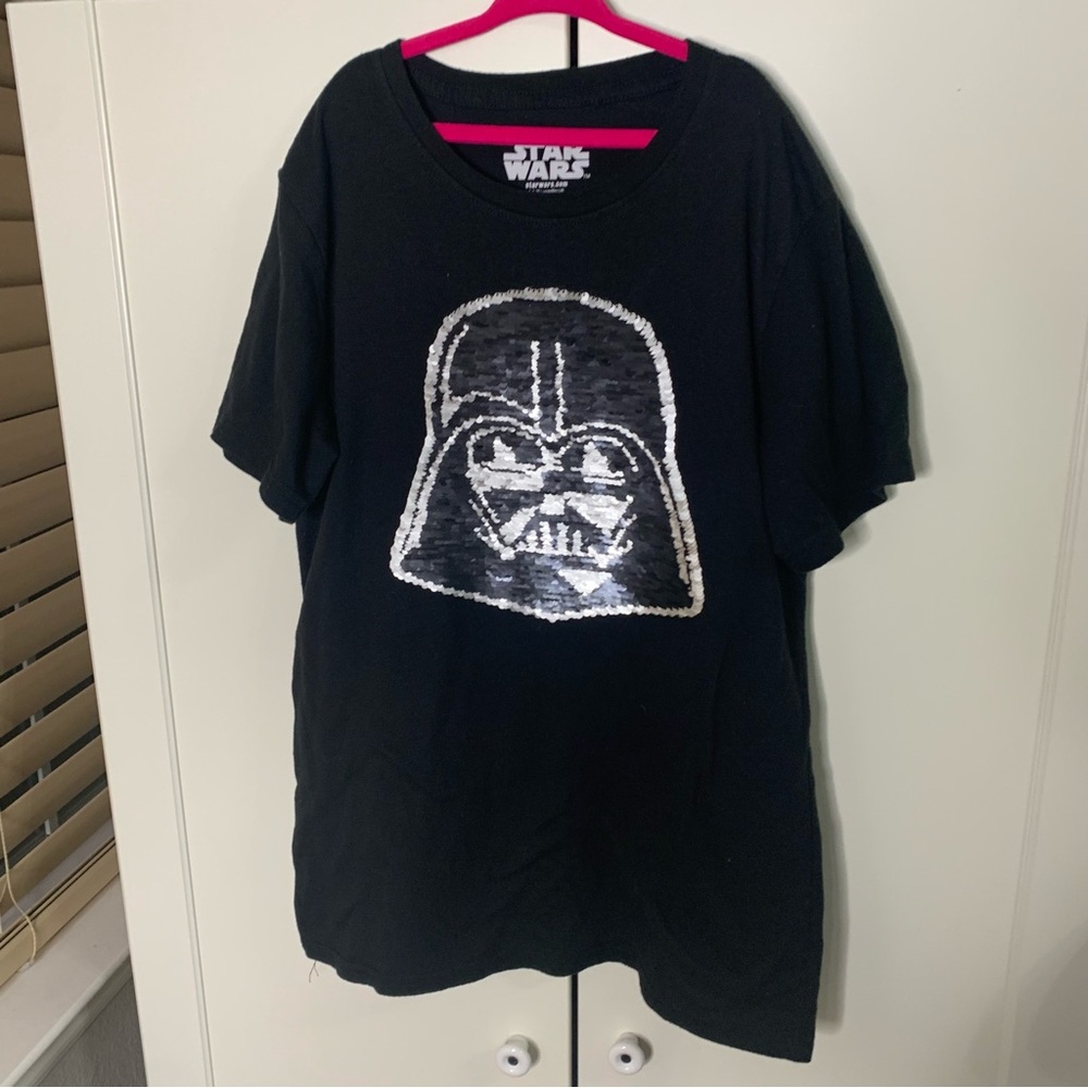 Kids’ Star Wars The Dark Side Darth Vader Reversible Sequins T-Shirt